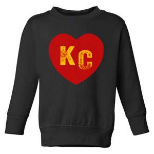 KC Red & Yellow Heart Kansas City Red/yellow heart kc red kc Toddler Sweatshirt