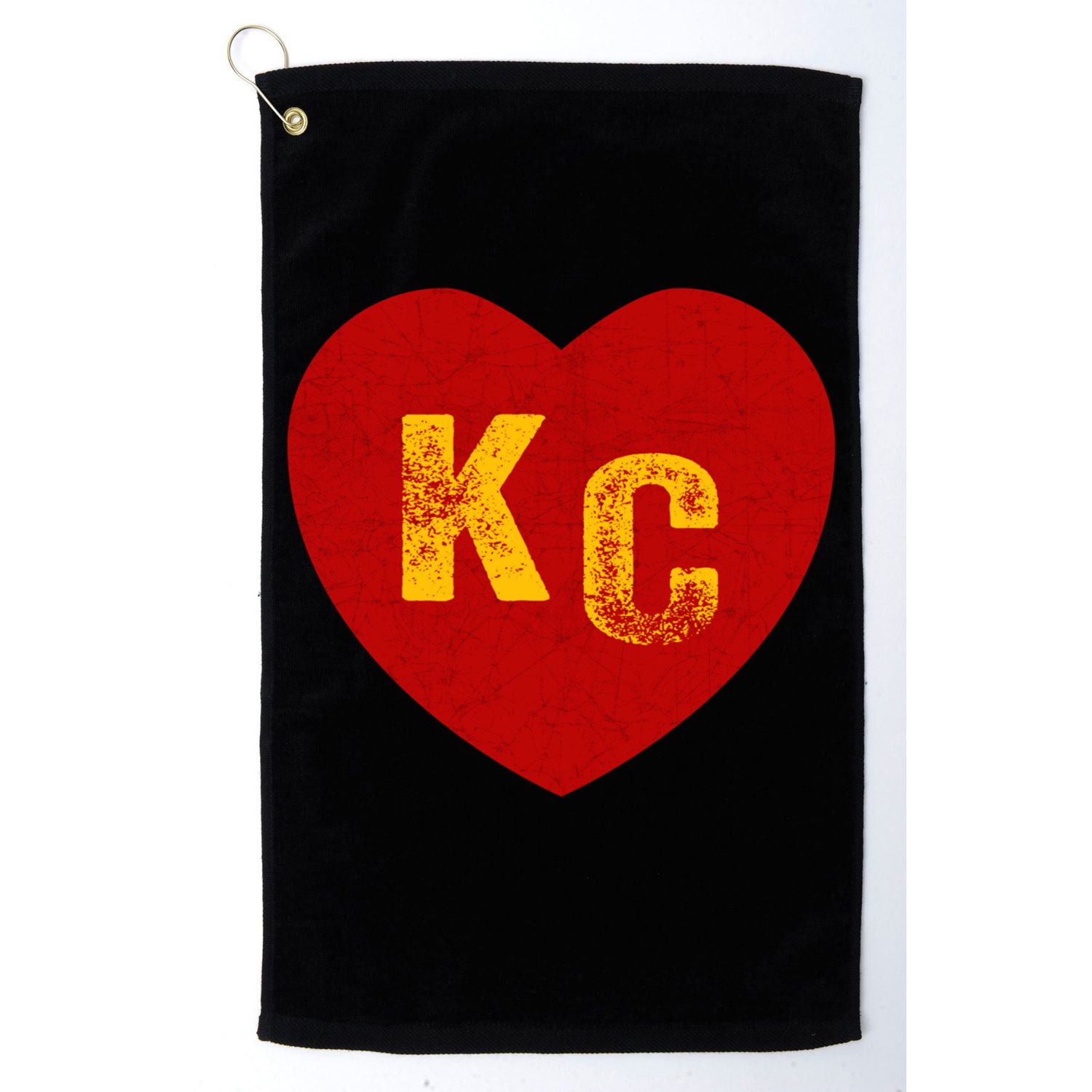 KC Red & Yellow Heart Kansas City Red/yellow heart kc red kc Golf Towel