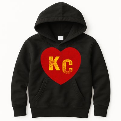 KC Red & Yellow Heart Kansas City Red/yellow heart kc red kc Kids Hoodie