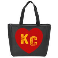 KC Red & Yellow Heart Kansas City Red/yellow heart kc red kc Zip Tote Bag
