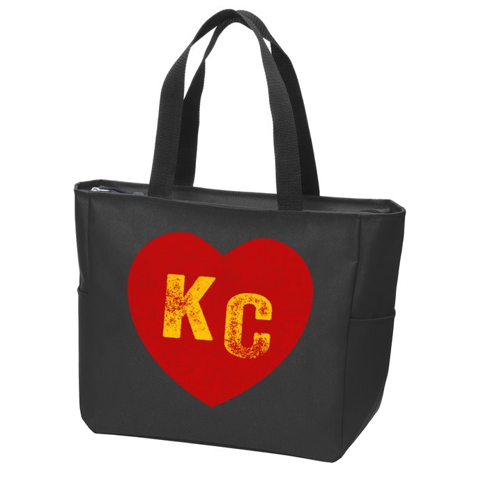 KC Red & Yellow Heart Kansas City Red/yellow heart kc red kc Zip Tote Bag