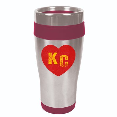 KC Red & Yellow Heart Kansas City Red/yellow heart kc red kc 16oz Travel Tumbler