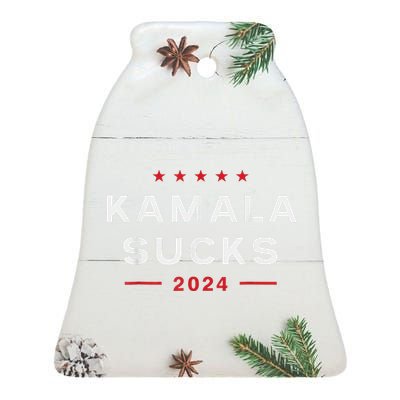 Kamala Sucks 2024 Anti Kamala Ceramic Bell Ornament