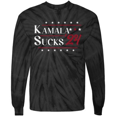 Kamala Sucks 2024 Kamala Harris Tie-Dye Long Sleeve Shirt