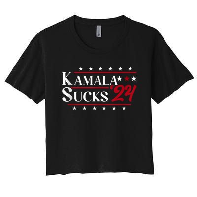 Kamala Sucks 2024 Kamala Harris Women's Crop Top Tee