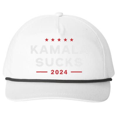 Kamala Sucks 2024 Anti Kamala Harris Snapback Five-Panel Rope Hat