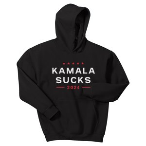 Kamala Sucks 2024 Anti Kamala Harris Kids Hoodie