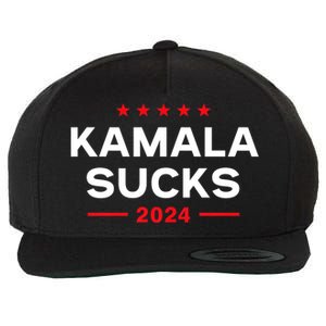 Kamala Sucks 2024 Anti Kamala Harris Wool Snapback Cap