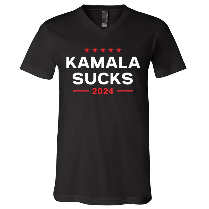 Kamala Sucks 2024 Anti Kamala Harris V-Neck T-Shirt