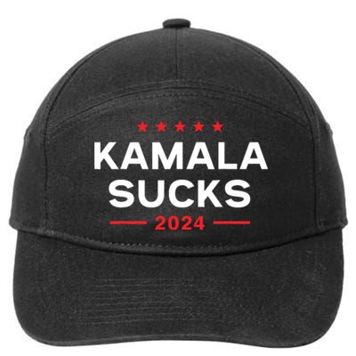 Kamala Sucks 2024 Anti Kamala Harris 7-Panel Snapback Hat