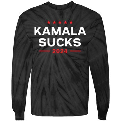 Kamala Sucks 2024 Anti Kamala Harris Tie-Dye Long Sleeve Shirt