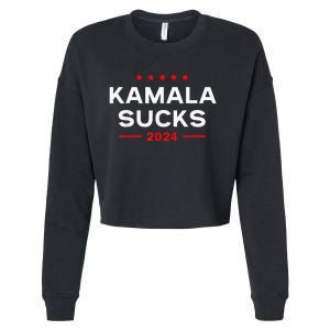 Kamala Sucks 2024 Anti Kamala Cropped Pullover Crew