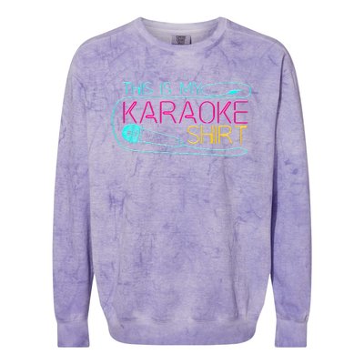 Karaoke Singer 80s Retro This Is My Karaoke Colorblast Crewneck Sweatshirt