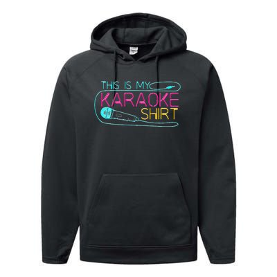 Karaoke Singer 80s Retro This Is My Karaoke Performance Fleece Hoodie