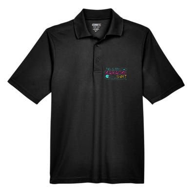 Karaoke Singer 80s Retro This Is My Karaoke Men's Origin Performance Piqué Polo