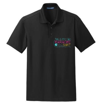 Karaoke Singer 80s Retro This Is My Karaoke Dry Zone Grid Polo