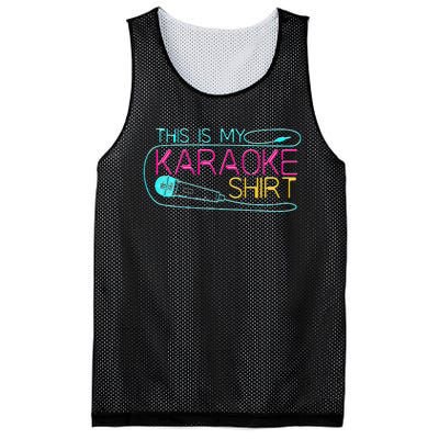 Karaoke Singer 80s Retro This Is My Karaoke Mesh Reversible Basketball Jersey Tank