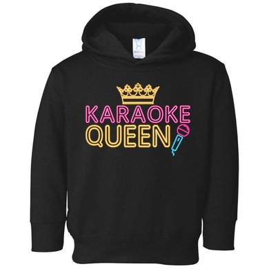 Karaoke Singer 80s Retro Vintage Karaoke Queen Toddler Hoodie