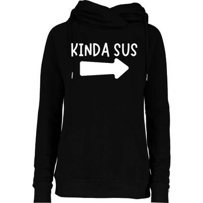 Kinda Sus Arrow Gaming Meme Matching Halloween Costume Womens Funnel Neck Pullover Hood