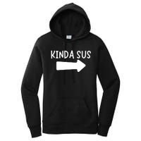 Kinda Sus Arrow Gaming Meme Matching Halloween Costume Women's Pullover Hoodie