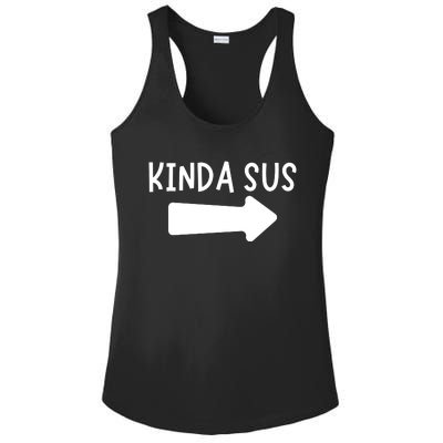 Kinda Sus Arrow Gaming Meme Matching Halloween Costume Ladies PosiCharge Competitor Racerback Tank