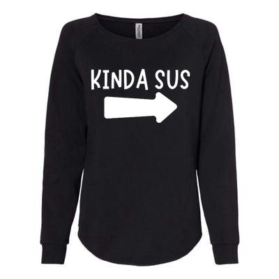 Kinda Sus Arrow Gaming Meme Matching Halloween Costume Womens California Wash Sweatshirt