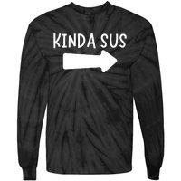 Kinda Sus Arrow Gaming Meme Matching Halloween Costume Tie-Dye Long Sleeve Shirt