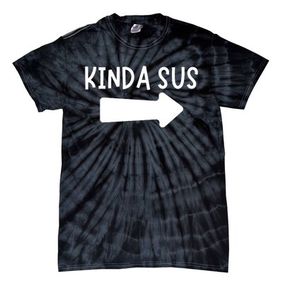 Kinda Sus Arrow Gaming Meme Matching Halloween Costume Tie-Dye T-Shirt