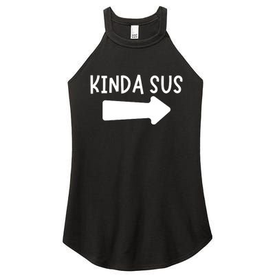 Kinda Sus Arrow Gaming Meme Matching Halloween Costume Women's Perfect Tri Rocker Tank