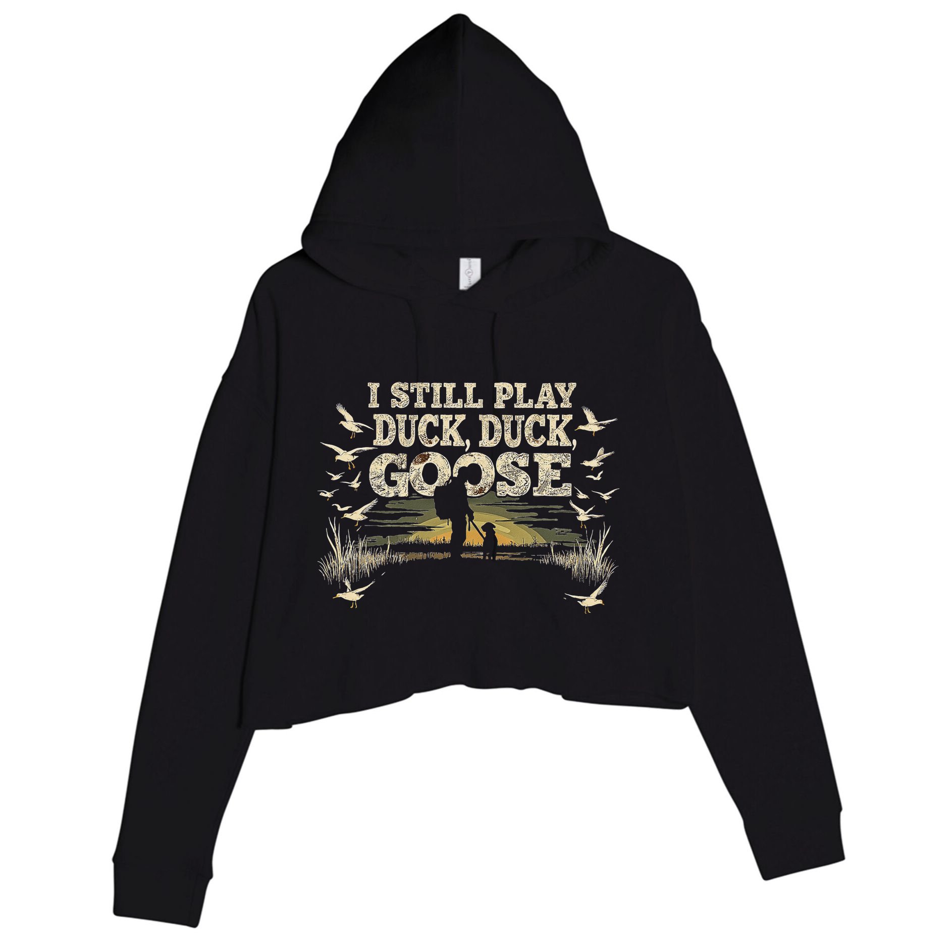 Kuiu Sitka Ak Dux Waterfowl Hunting Gear Duck Camo Funny Crop Fleece Hoodie