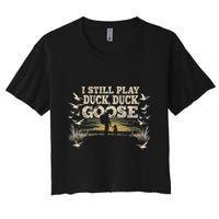 Kuiu Sitka Ak Dux Waterfowl Hunting Gear Duck Camo Funny Women's Crop Top Tee