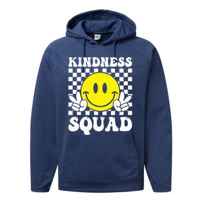 Kindness Squad Anti Bullying Unity Day Orange Performance Fleece Hoodie