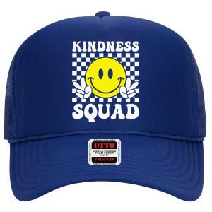 Kindness Squad Anti Bullying Unity Day Orange High Crown Mesh Back Trucker Hat