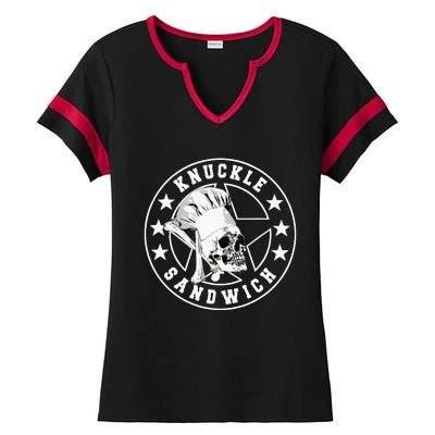 Knuckle Sandwich All Star Knockout White Ladies Halftime Notch Neck Tee