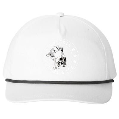 Knuckle Sandwich All Star Knockout White Snapback Five-Panel Rope Hat