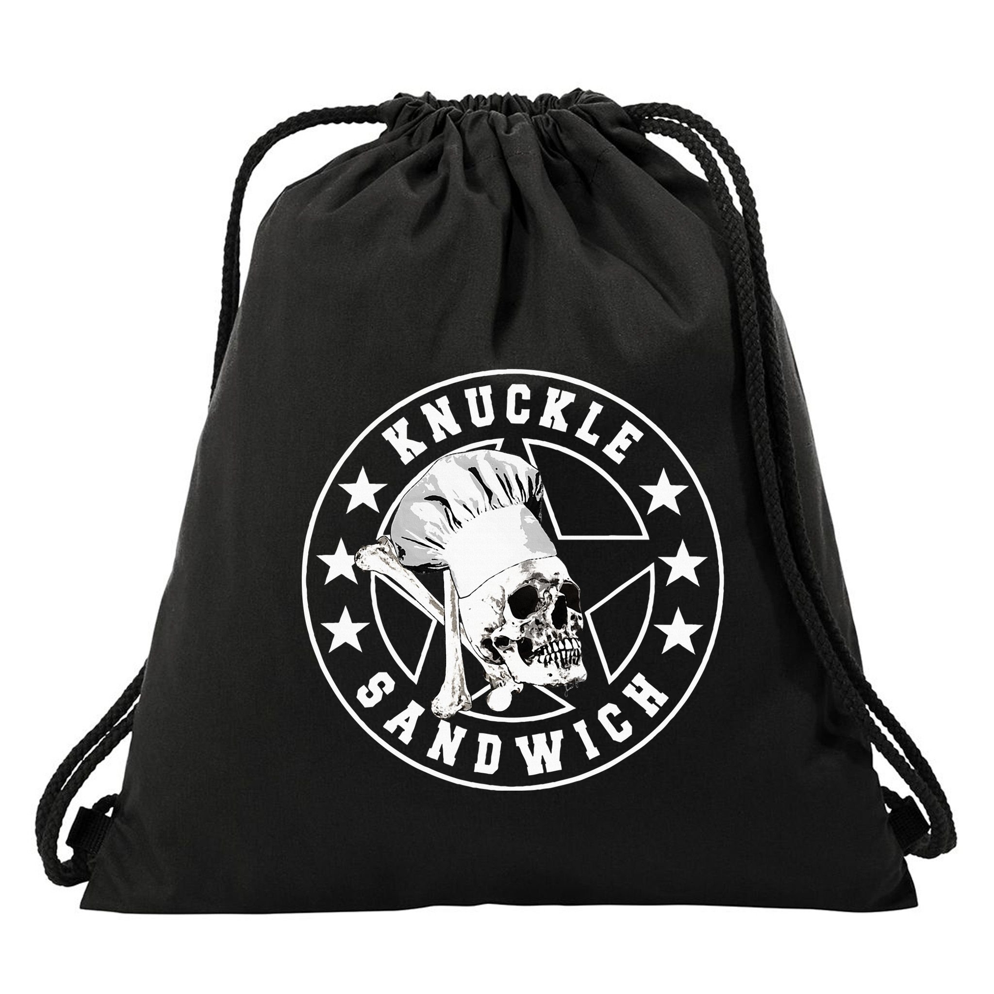 Knuckle Sandwich All Star Knockout White Drawstring Bag