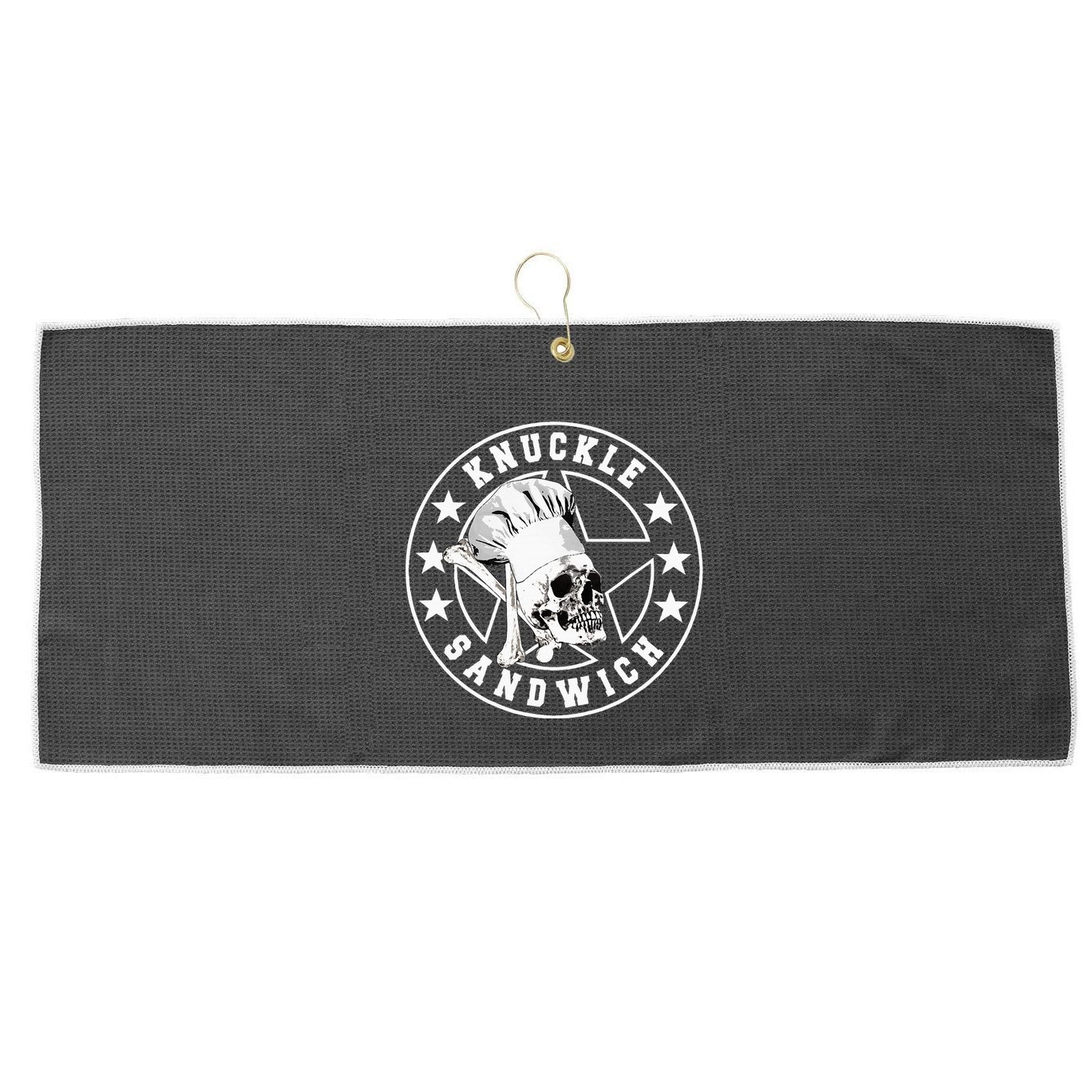 Knuckle Sandwich All Star Knockout White Large Microfiber Waffle Golf Towel