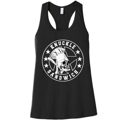 Knuckle Sandwich All Star Knockout White Women's Racerback Tank