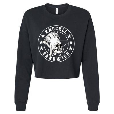 Knuckle Sandwich All Star Knockout White Cropped Pullover Crew