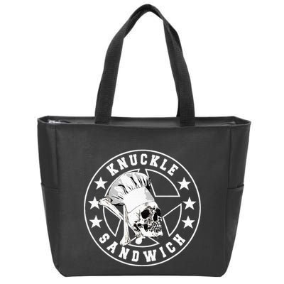 Knuckle Sandwich All Star Knockout White Zip Tote Bag