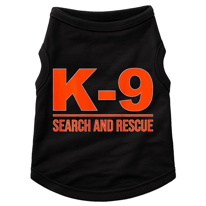 K9 Search And Rescue Sar Emergency Search Team Uniform Doggie Tank