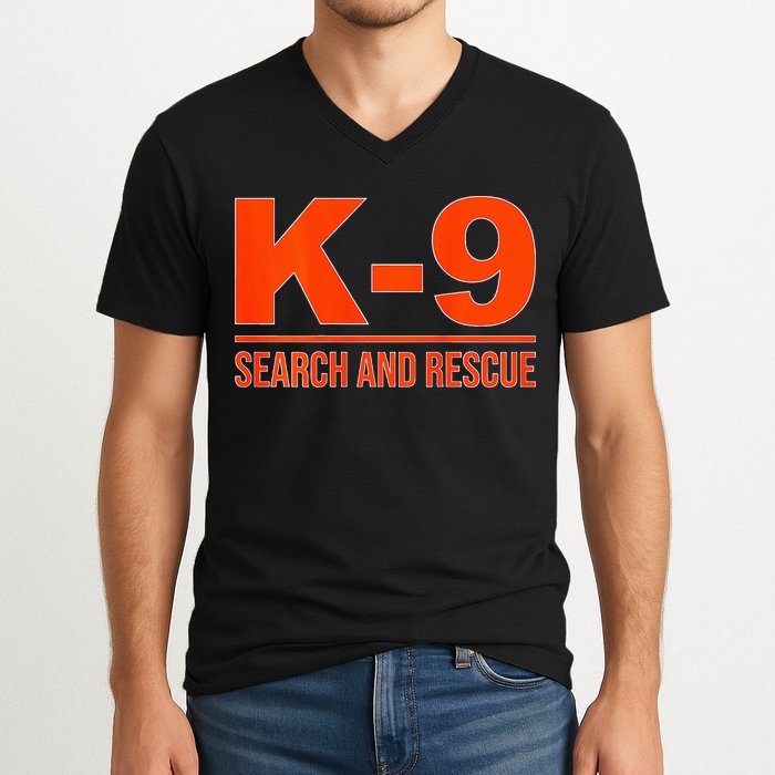 K9 Search And Rescue Sar Emergency Search Team Uniform V-Neck T-Shirt