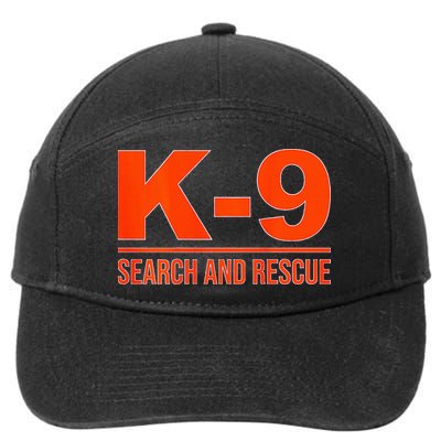 K9 Search And Rescue Sar Emergency Search Team Uniform 7-Panel Snapback Hat