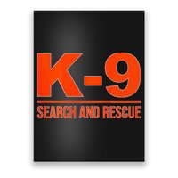 K9 Search And Rescue Sar Emergency Search Team Uniform Poster