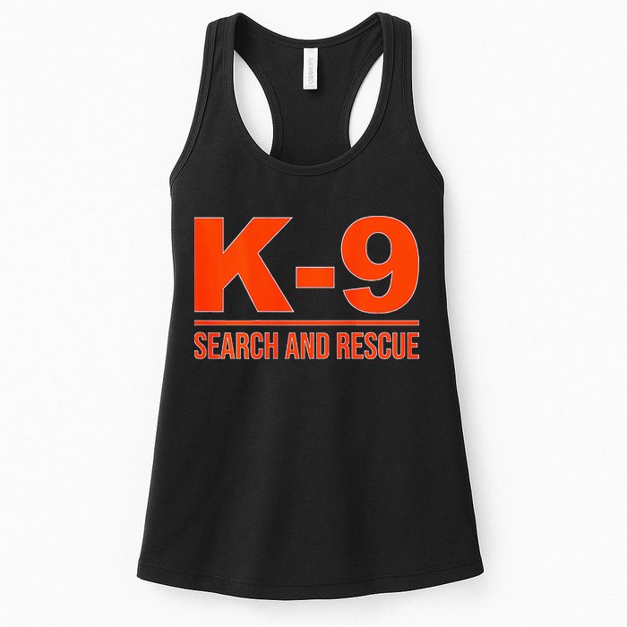 K9 Search And Rescue Sar Emergency Search Team Uniform Womens Tank Top