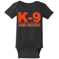 K9 Search And Rescue Sar Emergency Search Team Uniform Baby Bodysuit