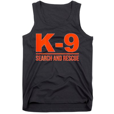 K9 Search And Rescue Sar Emergency Search Team Uniform Tank Top