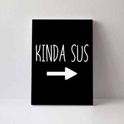 Kinda Sus Arrow Gaming Meme Matching Halloween Costume Funny Canvas