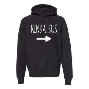 Kinda Sus Arrow Gaming Meme Matching Halloween Costume Funny Premium Hoodie