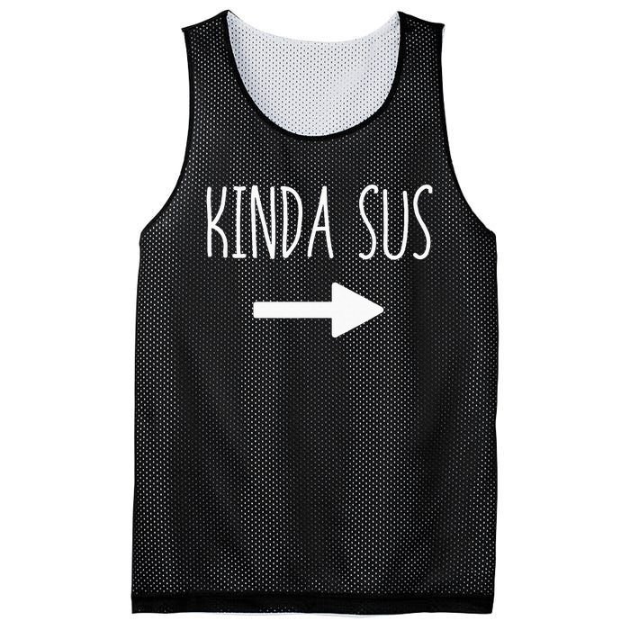 Kinda Sus Arrow Gaming Meme Matching Halloween Costume Funny Mesh Reversible Basketball Jersey Tank